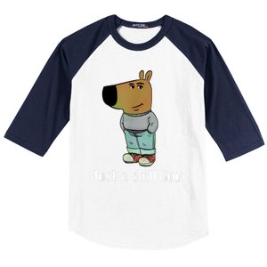 Chill Guy Dog Funny Chill Guy Meme Baseball Sleeve Shirt