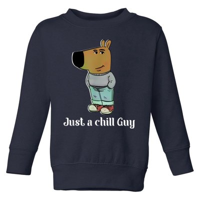 Chill Guy Dog Funny Chill Guy Meme Toddler Sweatshirt