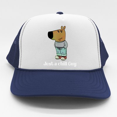 Chill Guy Dog Funny Chill Guy Meme Trucker Hat