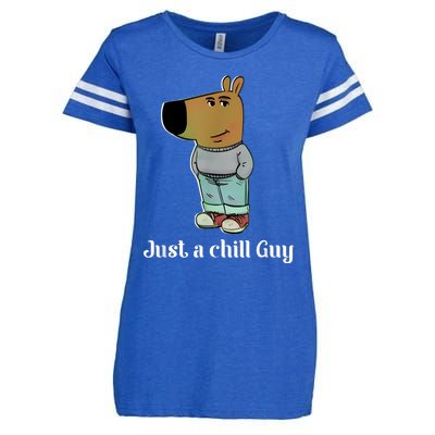 Chill Guy Dog Funny Chill Guy Meme Enza Ladies Jersey Football T-Shirt