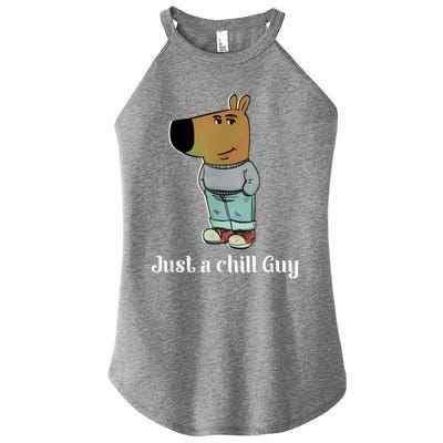 Chill Guy Dog Funny Chill Guy Meme Women's Perfect Tri Rocker Tank