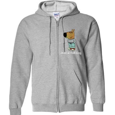 Chill Guy Dog Funny Chill Guy Meme Full Zip Hoodie