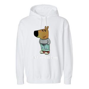 Chill Guy Dog Funny Chill Guy Meme Garment-Dyed Fleece Hoodie