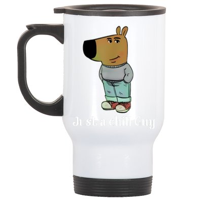 Chill Guy Dog Funny Chill Guy Meme Stainless Steel Travel Mug