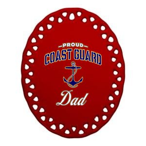 Coast Guard Dad Cool Gift Cool Gift Ceramic Oval Ornament