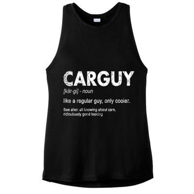 Car Guy Definition Classic Funny Ladies PosiCharge Tri-Blend Wicking Tank