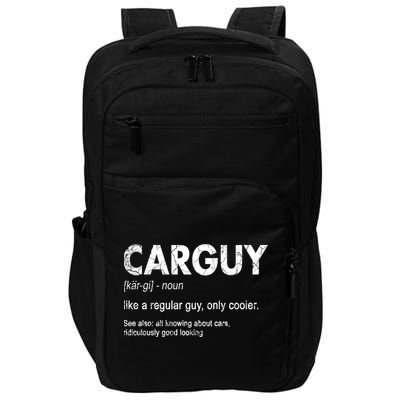 Car Guy Definition Classic Funny Impact Tech Backpack