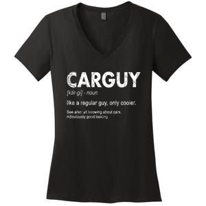 Car Guy Definition Classic Funny Women's V-Neck T-Shirt