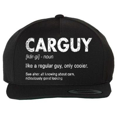 Car Guy Definition Classic Funny Wool Snapback Cap