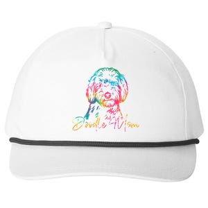 Cute Golden Doodle Mom Tie Dye Meaningful Gift Funny Talk Doodle To Me Gift Snapback Five-Panel Rope Hat