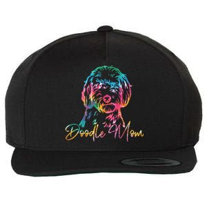 Cute Golden Doodle Mom Tie Dye Meaningful Gift Funny Talk Doodle To Me Gift Wool Snapback Cap