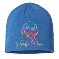 Cute Golden Doodle Mom Tie Dye Meaningful Gift Funny Talk Doodle To Me Gift Sustainable Beanie