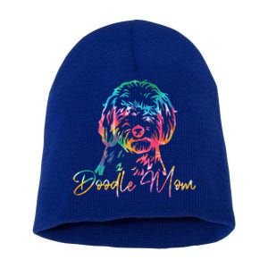 Cute Golden Doodle Mom Tie Dye Meaningful Gift Funny Talk Doodle To Me Gift Short Acrylic Beanie