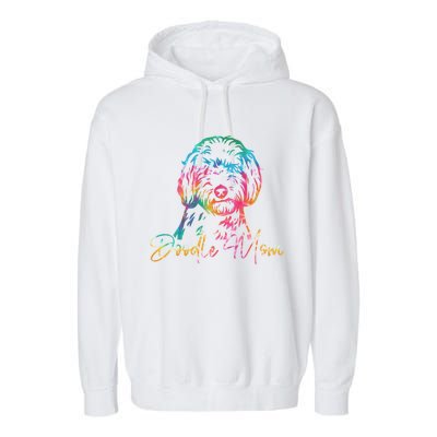 Cute Golden Doodle Mom Tie Dye Meaningful Gift Funny Talk Doodle To Me Gift Garment-Dyed Fleece Hoodie