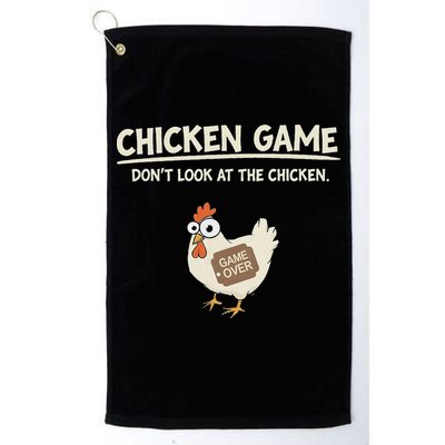 Chicken Game DonT Look Golf Towel