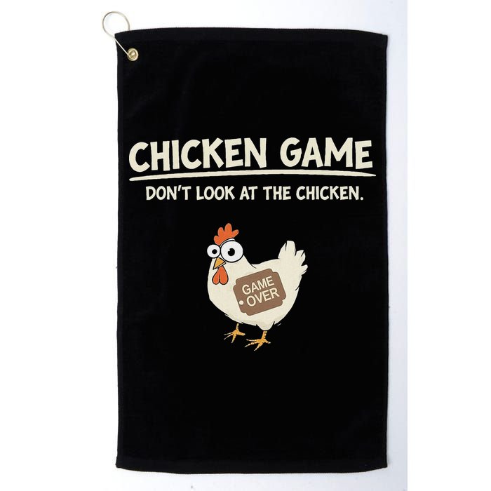 Chicken Game DonT Look Golf Towel