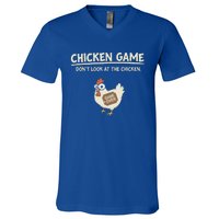 Chicken Game DonT Look V-Neck T-Shirt