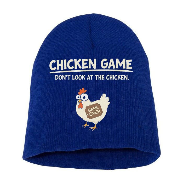 Chicken Game DonT Look Short Acrylic Beanie