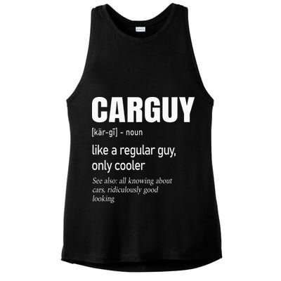 Car Guy Definition Mechanic & Auto Racing Ladies PosiCharge Tri-Blend Wicking Tank