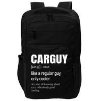 Car Guy Definition Mechanic & Auto Racing Impact Tech Backpack