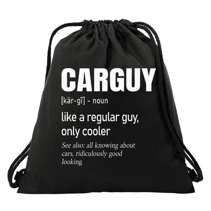 Car Guy Definition Mechanic & Auto Racing Drawstring Bag