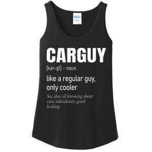 Car Guy Definition Mechanic & Auto Racing Ladies Essential Tank