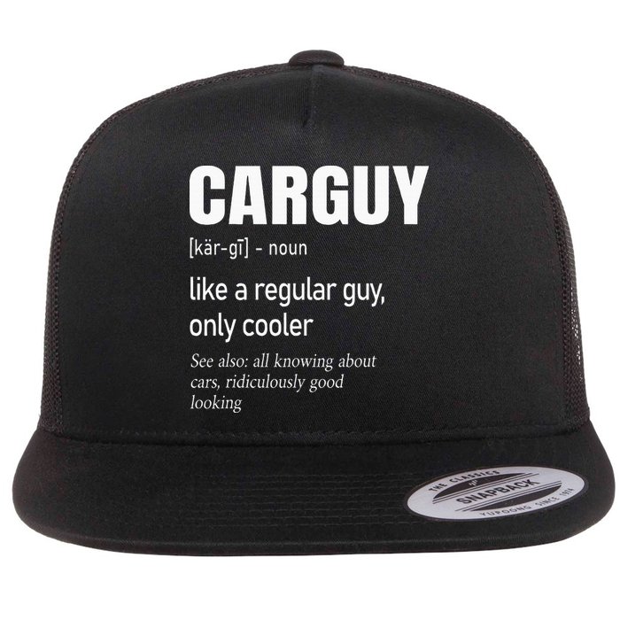 Car Guy Definition Mechanic & Auto Racing Flat Bill Trucker Hat