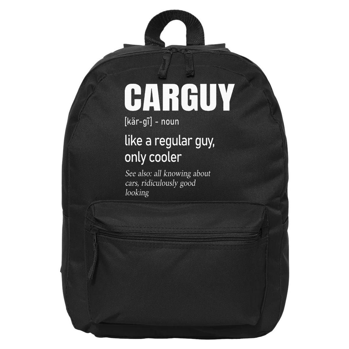 Car Guy Definition Mechanic & Auto Racing 16 in Basic Backpack