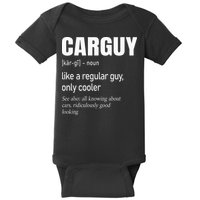 Car Guy Definition Mechanic & Auto Racing Baby Bodysuit