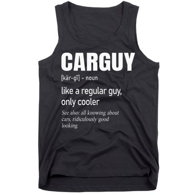 Car Guy Definition Mechanic & Auto Racing Tank Top