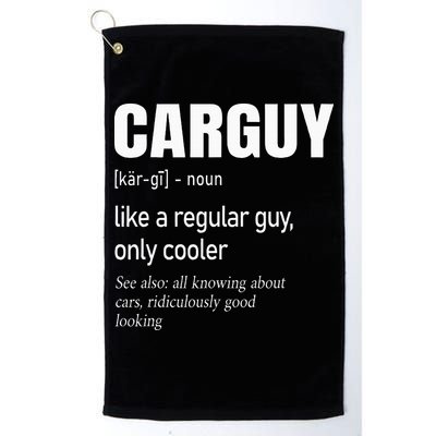 Car Guy Definition Mechanic & Auto Racing Golf Towel