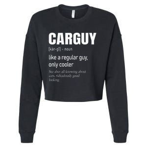 Car Guy Definition Mechanic & Auto Racing Cropped Pullover Crew