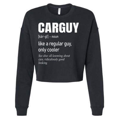 Car Guy Definition Mechanic & Auto Racing Cropped Pullover Crew