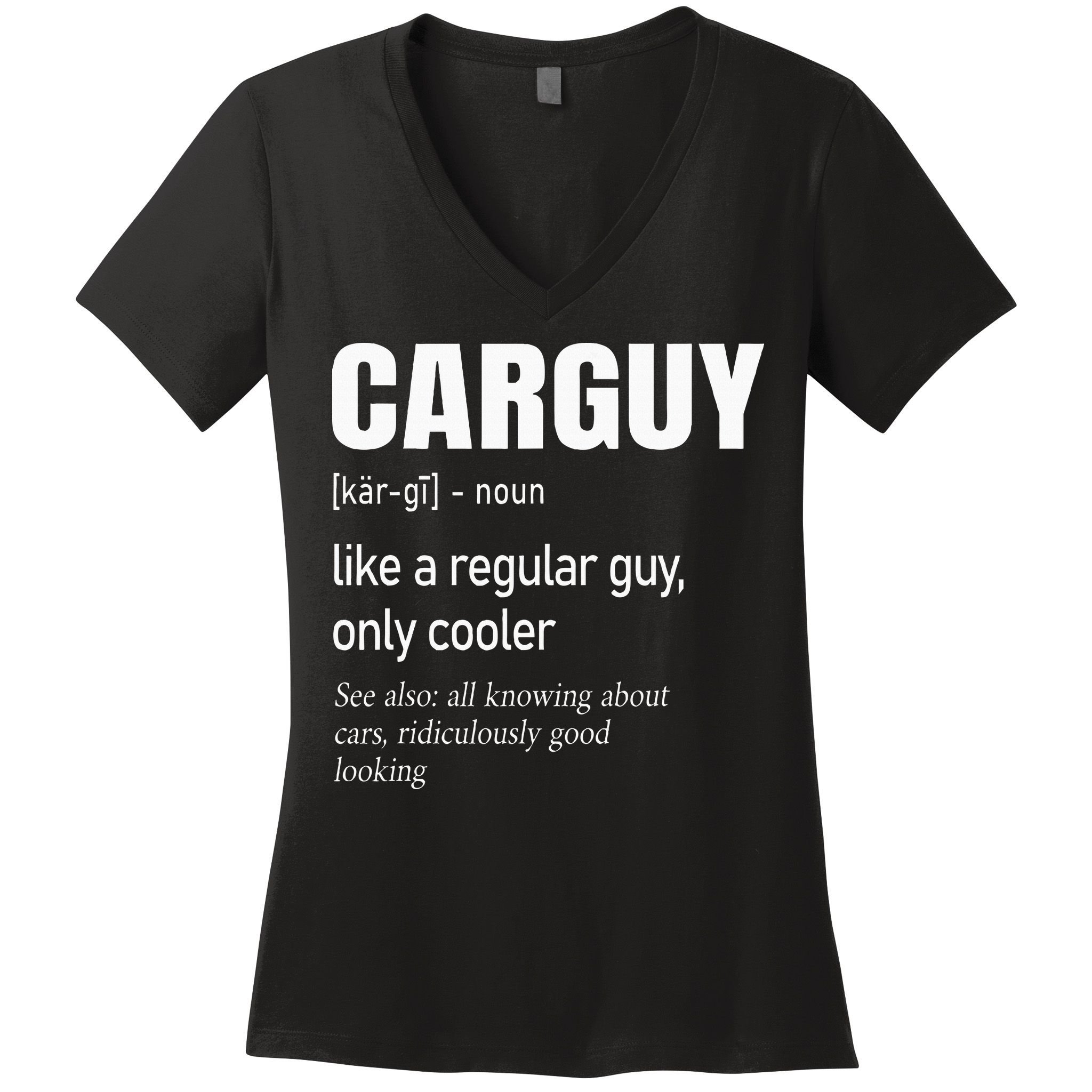 Car Guy Definition Mechanic & Auto Racing Women's V-Neck T-Shirt