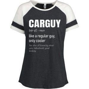 Car Guy Definition Mechanic & Auto Racing Enza Ladies Jersey Colorblock Tee