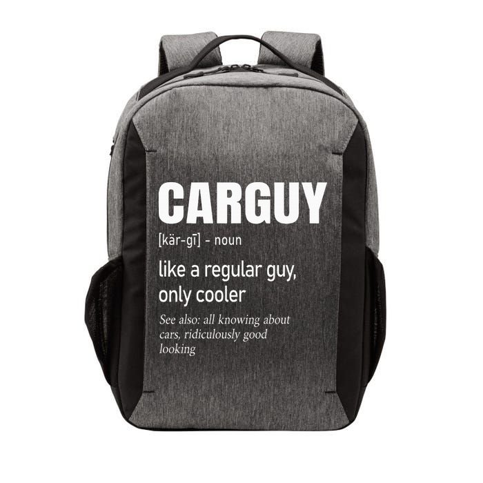 Car Guy Definition Mechanic & Auto Racing Vector Backpack