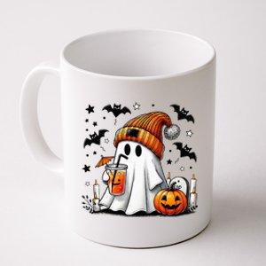 Cute Ghost Drinking Coffee Halloween Ghost Coffee Coffee Mug