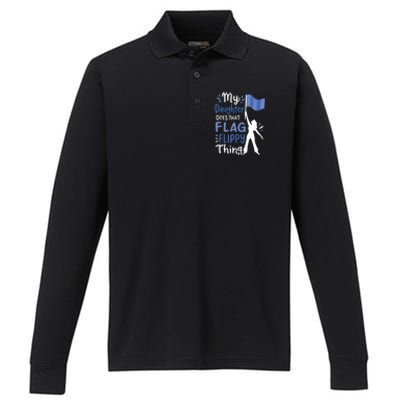 Color Guard Dad Mom Parents Performance Long Sleeve Polo