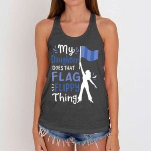 Color Guard Dad Mom Parents Women's Knotted Racerback Tank