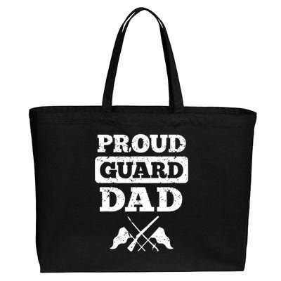 Color Guard Dad Proud Guard Dad Cotton Canvas Jumbo Tote