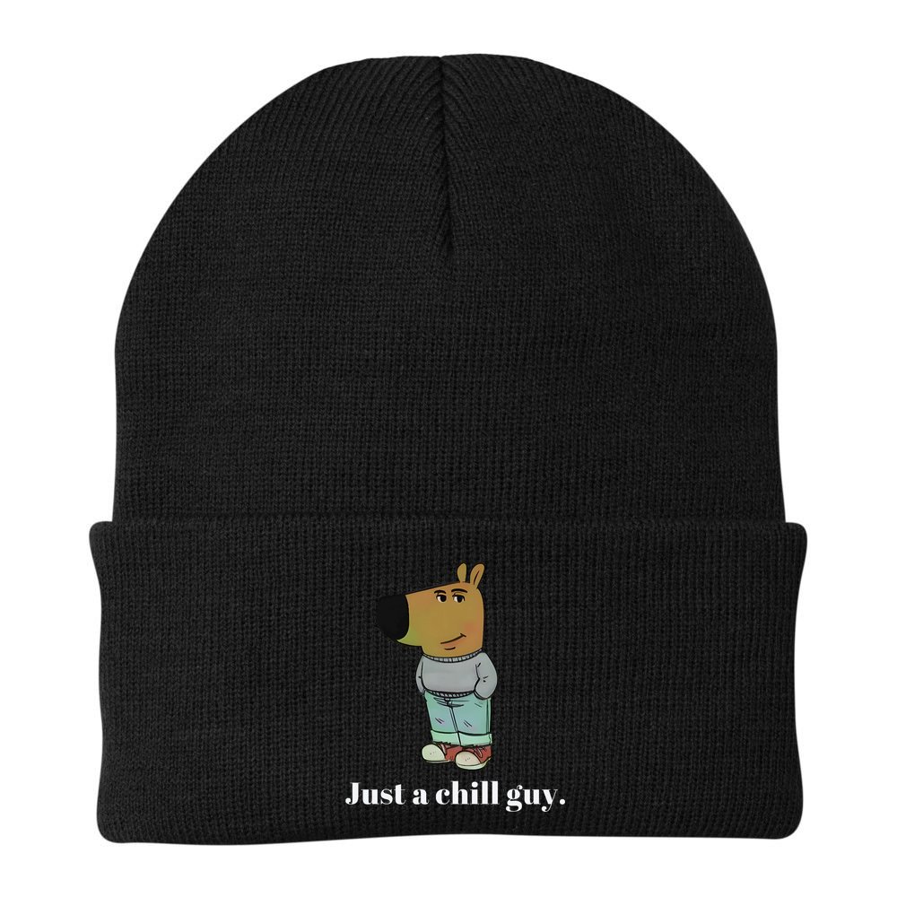 Chill Guy Dog Funny Chill Guy Meme Beanie