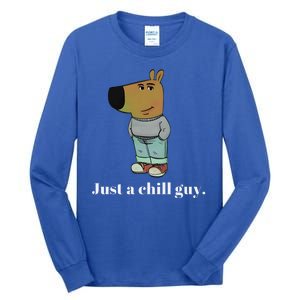 Chill Guy Dog Funny Chill Guy Meme Tall Long Sleeve T-Shirt