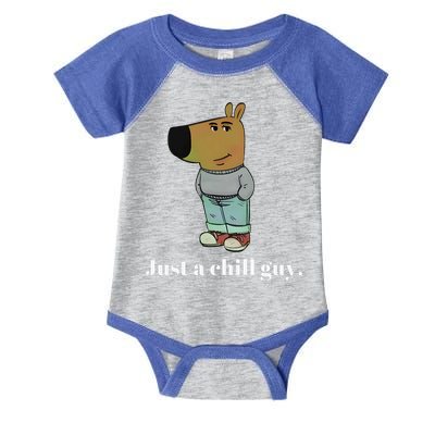 Chill Guy Dog Funny Chill Guy Meme Infant Baby Jersey Bodysuit