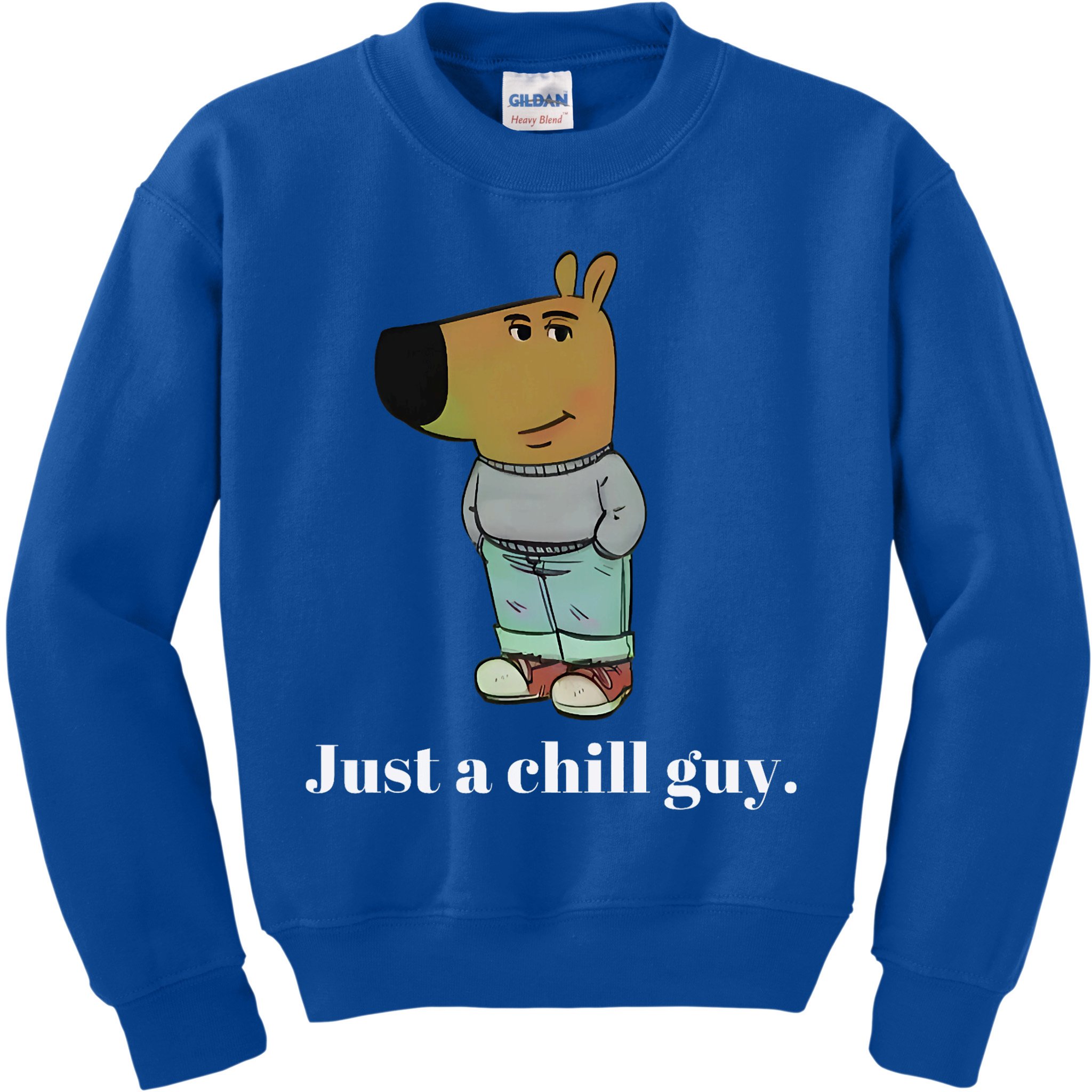 Chill Guy Dog Funny Chill Guy Meme Kids Sweatshirt