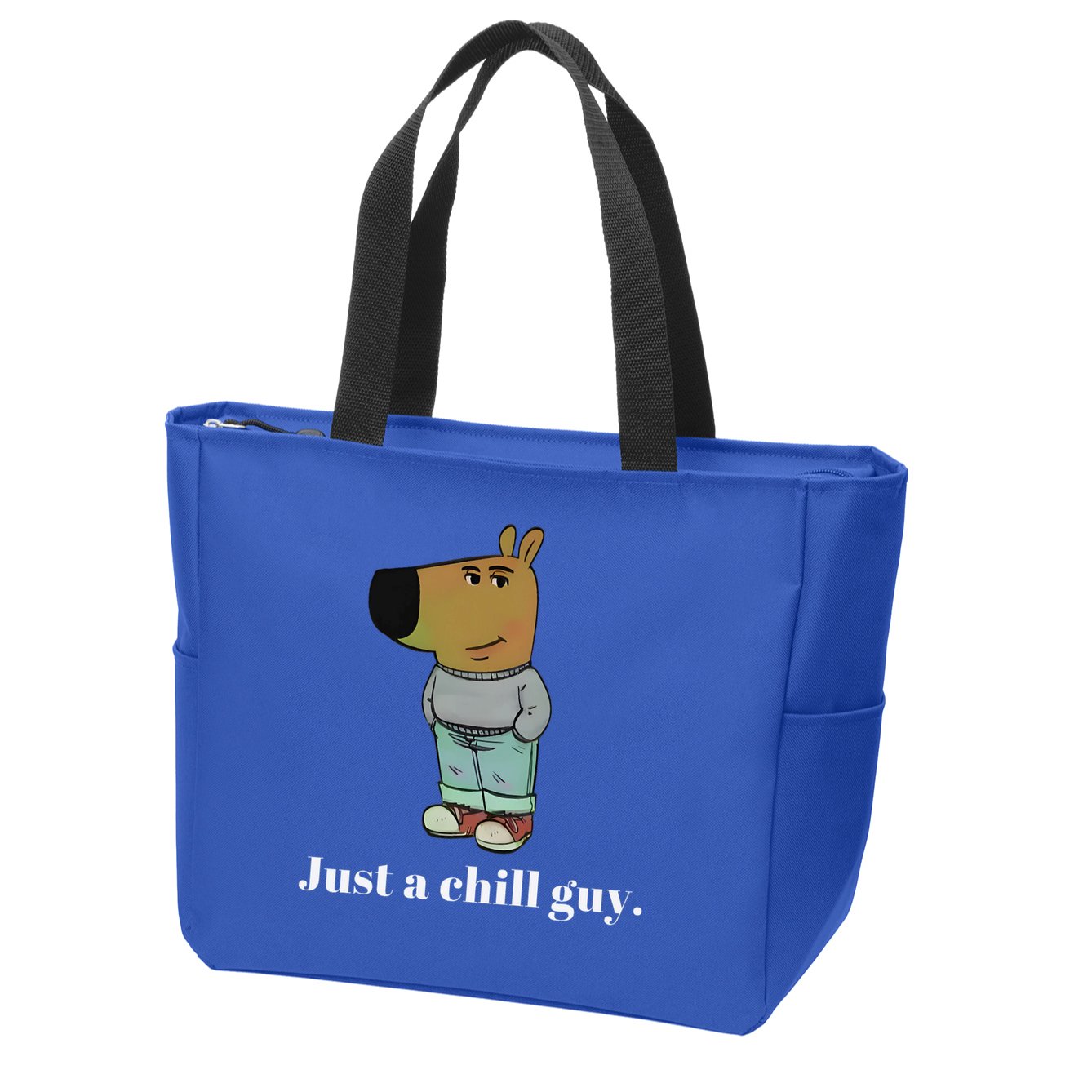 Chill Guy Dog Funny Chill Guy Meme Zip Tote Bag