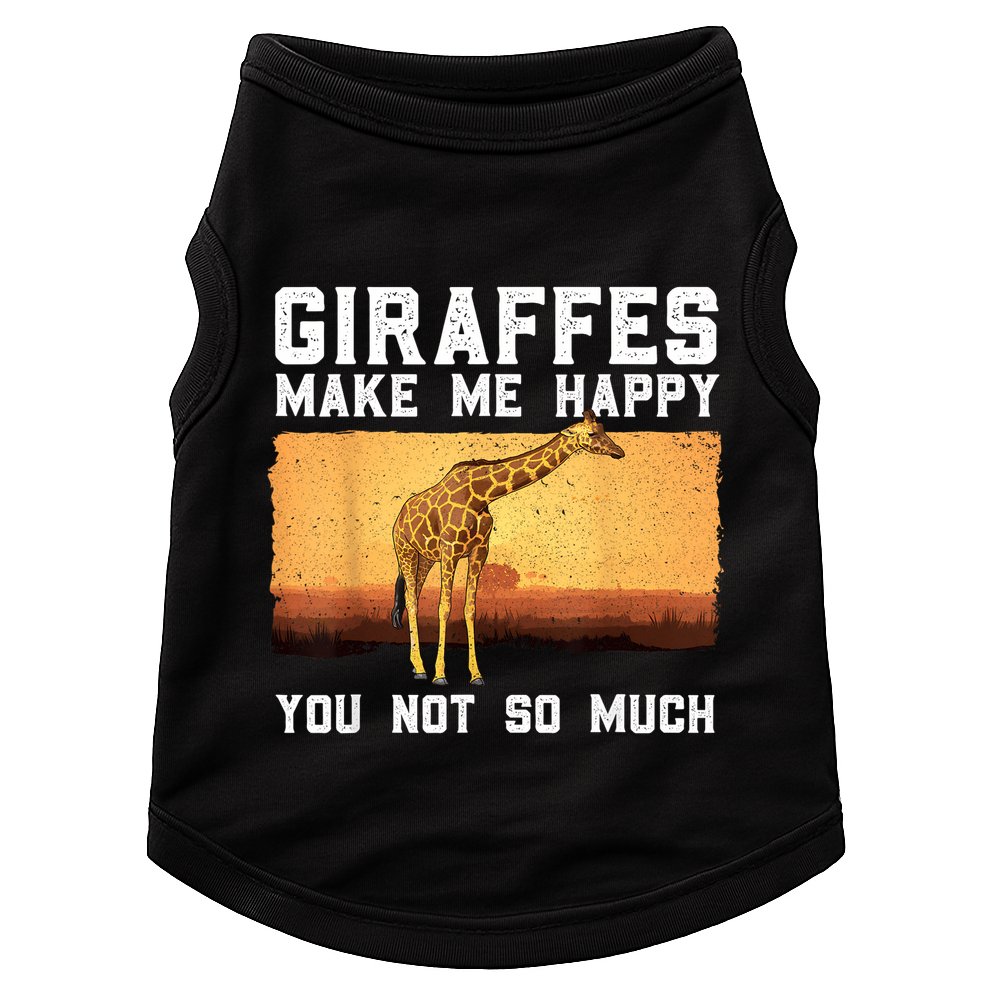 Cute Giraffe Design For Women Adult Safari Giraffe Lover Doggie Tank