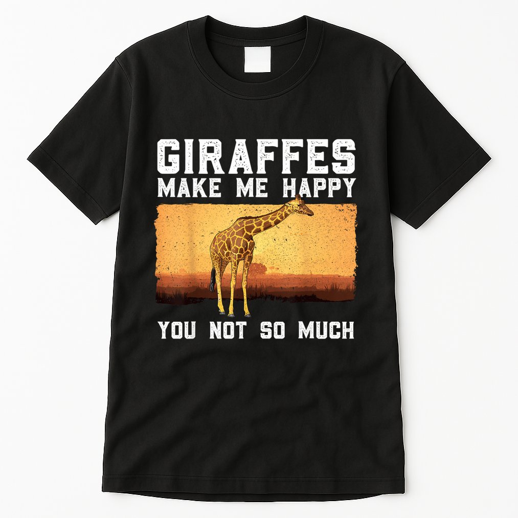 Cute Giraffe Design For Women Adult Safari Giraffe Lover Tall T-Shirt