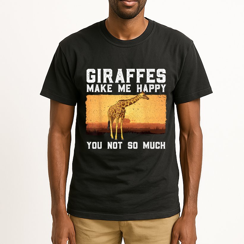 Cute Giraffe Design For Women Adult Safari Giraffe Lover Tall T-Shirt