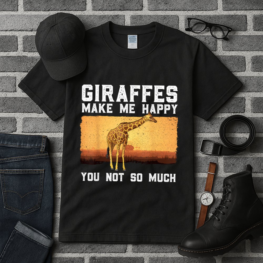 Cute Giraffe Design For Women Adult Safari Giraffe Lover Tall T-Shirt