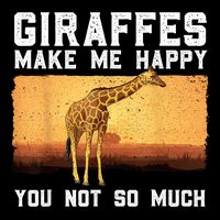 Cute Giraffe Design For Women Adult Safari Giraffe Lover Tall T-Shirt
